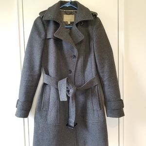 Banana Republic charcoal wool peacoat.